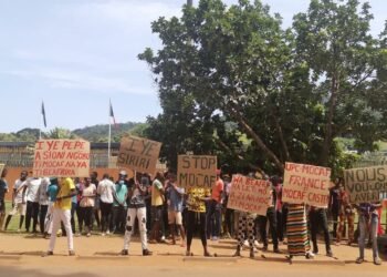Un rassemblement contre la société française Castel a eu lieu à Bangui