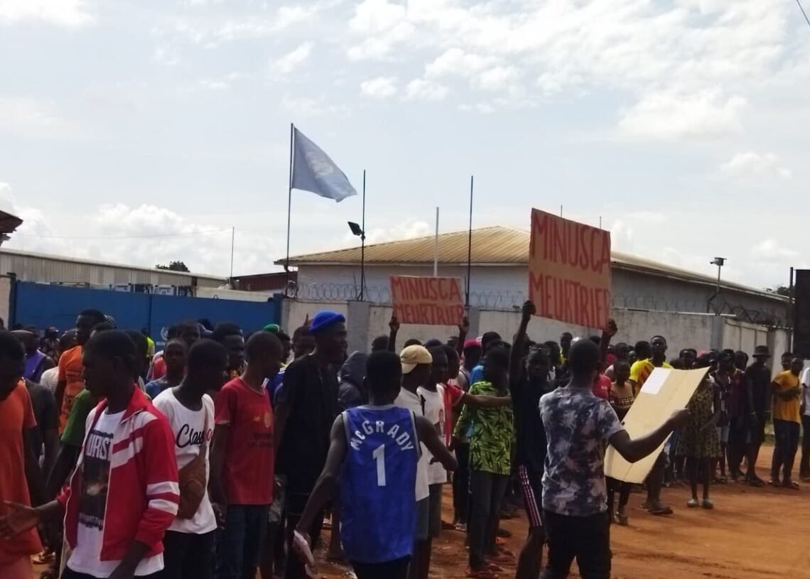 RCA: Manifestation devant le siège de la MINUSCA