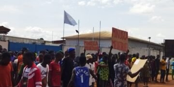 RCA: Manifestation devant le siège de la MINUSCA