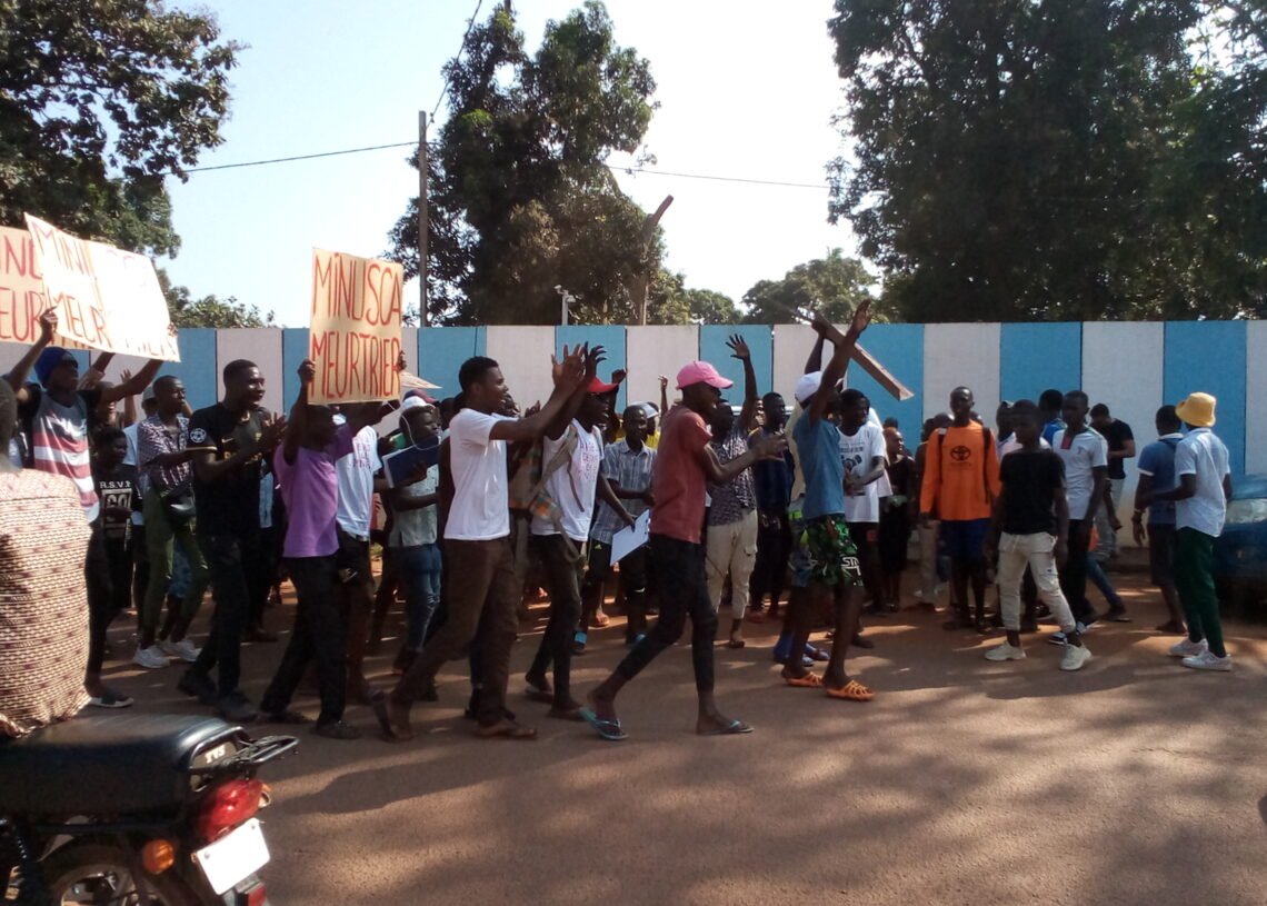 Encore une manifestation contre la MINUSCA a eu lieu à Bangui