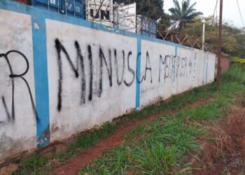Bangui: sur les murs des quatre bases de la Minusca, «  MINUSCA MEURTRIER »
