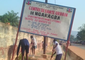 La clôture des activités de nettoyage menées par l’Association Jeunesse Islamo-chrétienne au Centre de Santé Urbain de Ngaragba