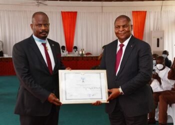 Cérémonie des adieux de l&rsquo;ambassadeur d&rsquo;afrique du sud en République centrafricaine