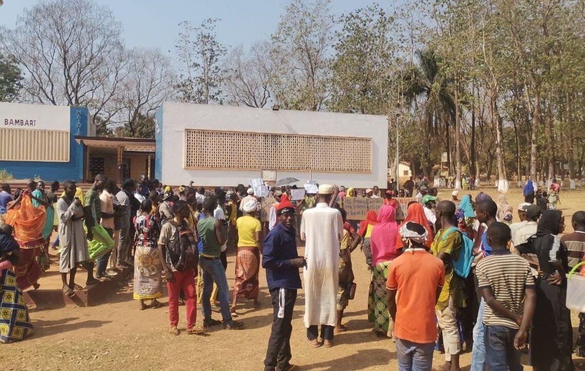 Une manifestation contre la MINUSCA à Bambari