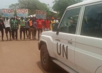 «  STOP MINUSCA  » encore une manifestation a Bimbo contre la MINUSCA
