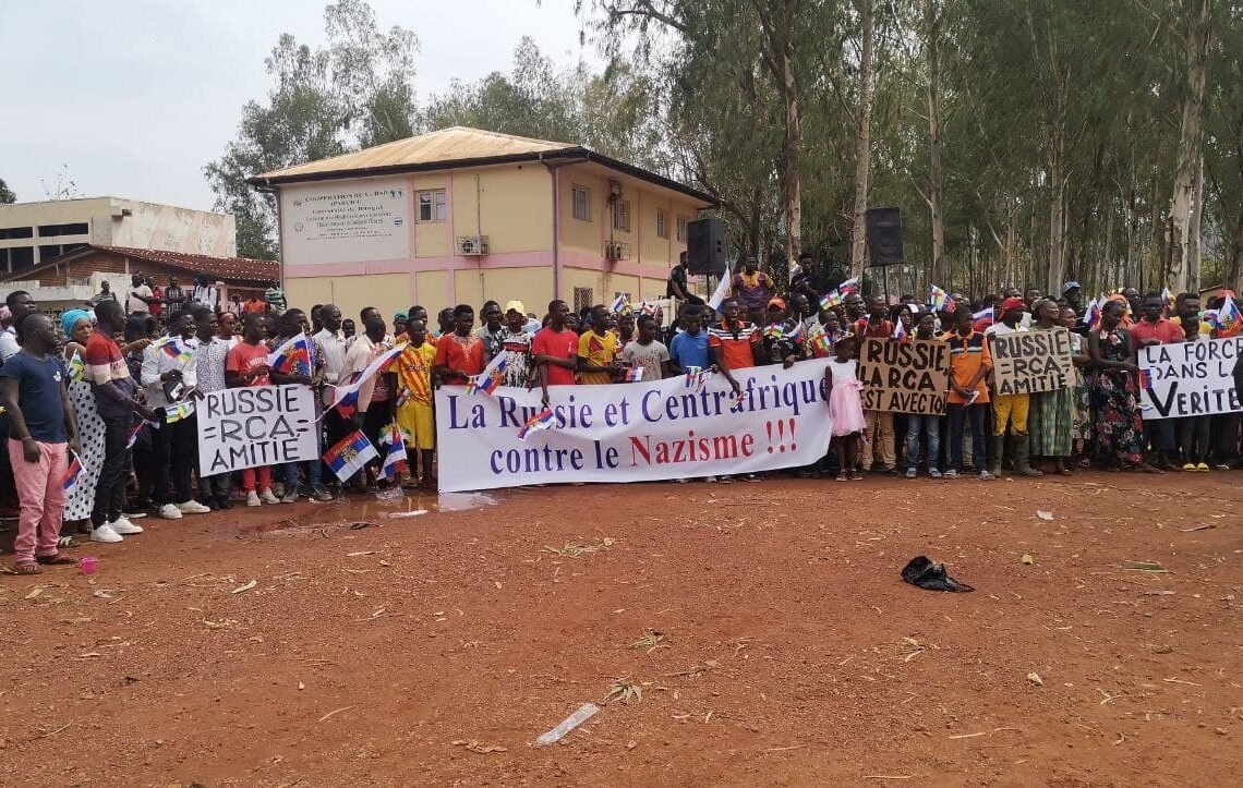 Manifestation de soutien à la Russie à Bangui