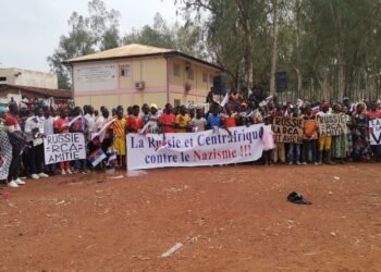 Manifestation de soutien à la Russie à Bangui