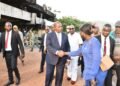 Le Président TOUADERA a visité le stade Omnisports à la suite à d’un incendie