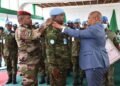 Le Président TOUADERA a décerné des médailles au contingent rwandais