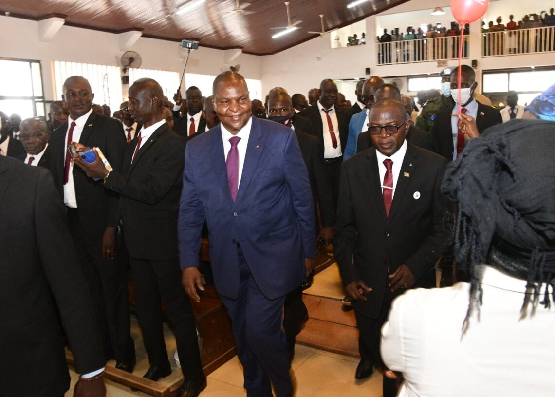 Le Président Touadera a pris part au culte de la consécration diaconale