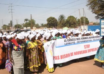 Environ millier de femmes a protesté contre l’insécurité devant la MINUSCA