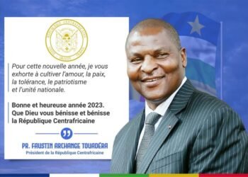 Le Président de la RCA, Faustin Archange Touadera, souhaite une bonne année 2023!