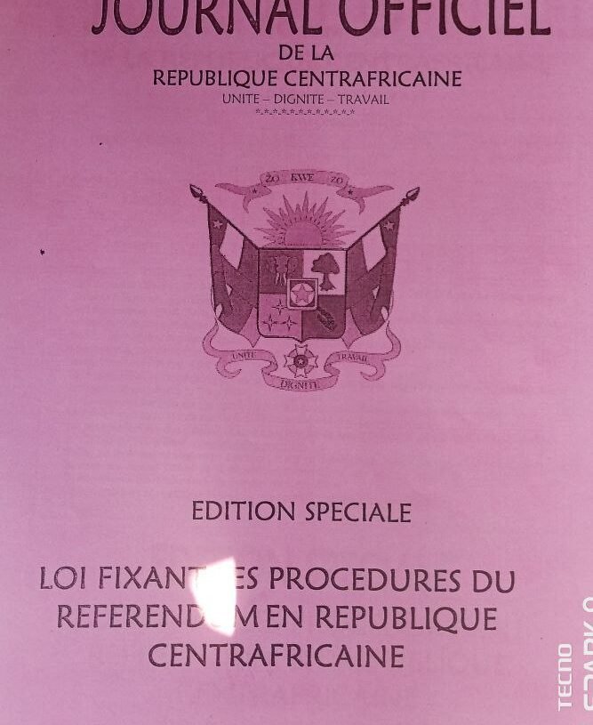 Le président de la RCA Faustin Archange Touadera promulgue la loi sur les procédures du référendum