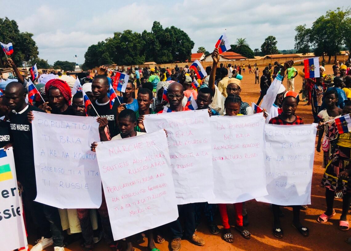 Une manifestation à Bria pour soutenir les alliées russes