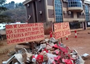 Protestation contre la présence d&rsquo;ONG américaine à Bangui