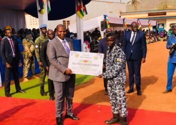 Le Président Touadéra a présidé la cérémonie de sortie officielle de 948 élèves de gardiens de la paix