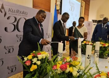 Cérémonie de la 30ème commémoration du Génocide perpétré contre les Tutsis au Rwanda en 1994 à l&rsquo;hôtel Ledger Plaza de Bangui