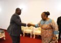Le Président Faustin Archange TOUADERA a rencontré Marie-Madeleine NKOUET HOORNAERT, nouvelle Ambassadrice de la RCA près la République du Congo