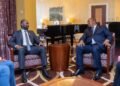 Le Président de la République centrafricaine Faustin Archange TOUADERA reçoit son homologue malien Assimi GOÏTA