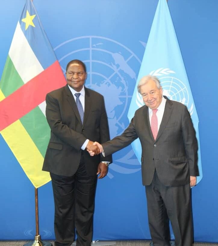 Le Secrétaire Général des Nations Unies António Guterres a accordé une audience au Président de la RCA