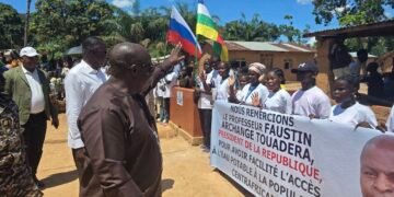 Remise des ouvrages d’eau potable à la population du 9ème arrondissement de la Capitale réalisés par la mission technique russe en RCA