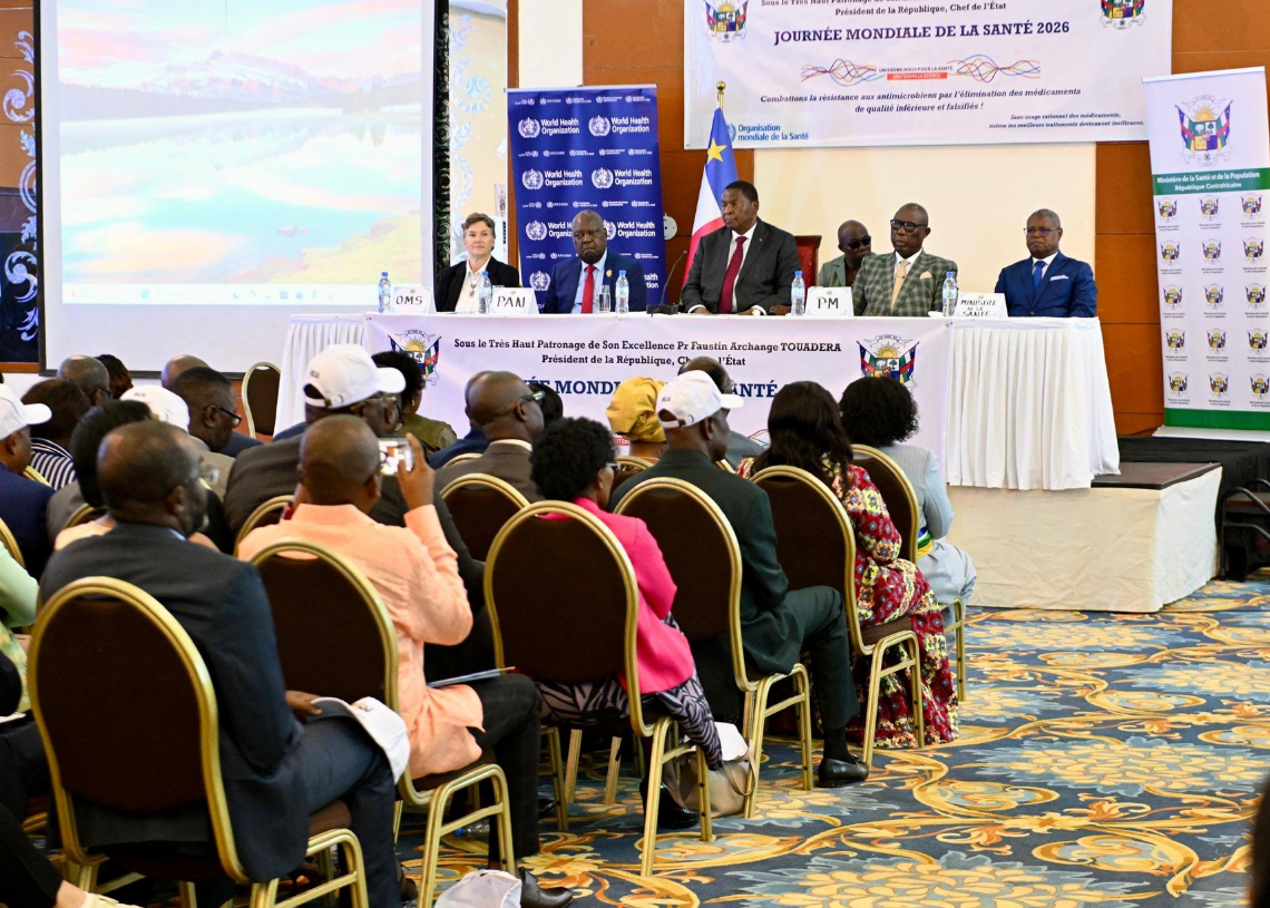 Le président lance la lutte contre les médicaments contrefaits en République centrafricaine